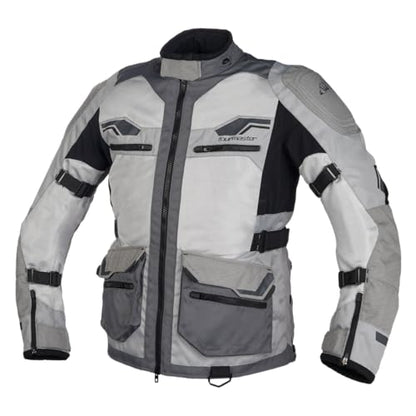 Tourmaster Men's Ridgecrest Mesh Adventure Motorcycle Jacket - color: Grey/Grey, size: Large