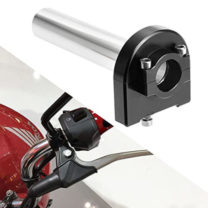 22mm 7/8" CNC Black Quick Throttle Twist Grip - Motorcycle Aluminum Handlebar Accelerator Replacement for Kawasaki Honda Suzuki Ducati
