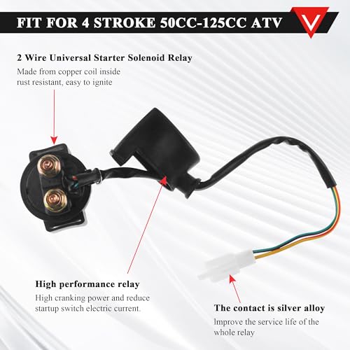 PRO BAT Full Wiring Harness Loom Solenoid Coil Regulator 50cc 70cc 90cc 110cc 125cc Dirt Pit Bike Electric Start Engine - style: C7HSA Spark Plug Style