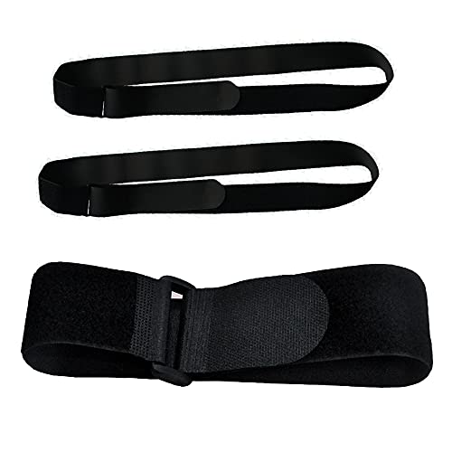 Fastening Hook and Loop Cable Straps,10Pack Black Self-Adhesive Cable Ties,Nylon Securing Straps with Buckles,Adjustable and Reusable Cinch Straps for Cords Organized and Tidy(1" x 20") - size: 1" x 20"