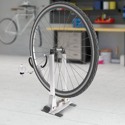 Professional Bicycle Wheel Truing Stand with Caliper Gauge & Tool Kit, Adjustable Foldable Bike Repair Stand for Rim Brake Maintenance, Home Garage Workshop Use for Cyclists