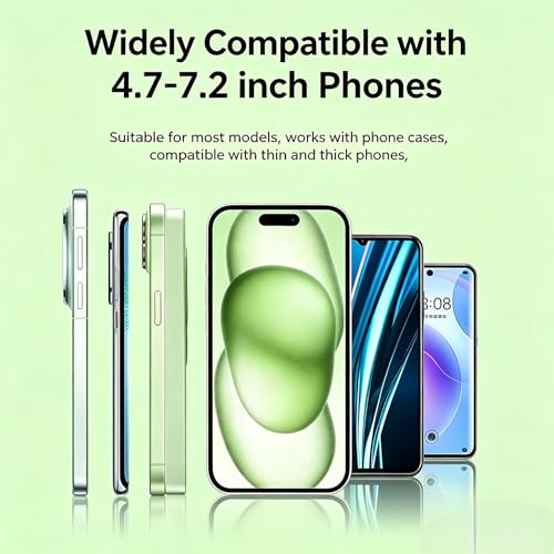 Bike Phone Holder,360° Rotation,Motorcycle Phone,Mount for 4.7-7.2" Devices,Universal Bicycle Phone,Mount for iPhone & Android on Scooter,Mountain Bike,Golf Cart - color: matcha green