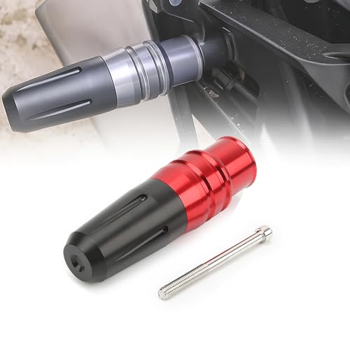 2 Pack Motorcycle Frame Sliders for Harley Davidson Dyna Superglide 1995-2012 2013 2014, CNC Aluminum Universal Drop Guards, Motorcycle Frame Protectors for Body & Fairing Protection,C Red - color: C Red