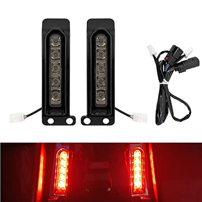 LED Filler Panel Lights Rear Fender Light Turn Signals Fit for Harley Touring Road Glide FLTR Electra Glide FLHT Road King FLHR Ultra Limited FLHTK 2014-2024 (Black Housing Smoke Len) - color: Black Housing Smoke Len