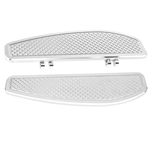 Chrome Driver Rider Anti-Slip Extended Floorboards Foot board for Harley Davidson Touring/Road King/Road Glide/Street Glide/Electra Glide/Ultra 1986-2025, Softail 1986-2017 Models - color: Driver Floor Board-Chrome