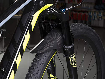 Bike Front Wheel Mudguard - Lightweight & Durable Protection - Universal Fit - Protect Against Mud, Water Spray and More - color: Grey/Wolf