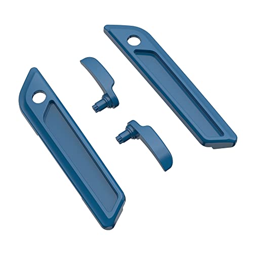Advanblack Saddlebag Latches Covers, Lid Lifters Levers Fit for 2014+ Harley Touring Hard Saddlebags - Billiard Teal - color: Billiard Teal