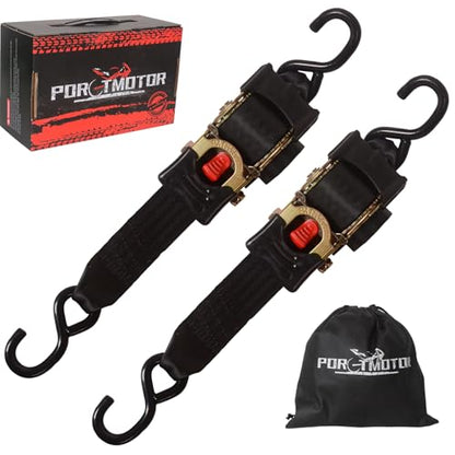 2 Pack Retractable Ratchet Straps (2"" × 10'), 3000LBS Break Strength Ratchet Tie Down Straps Heavy Duty Auto Retracting Ratchet Straps for Motorcycle, Trailers, Boats, ATVs, UTVs - style: 2in x 10ft (Pack of 2)