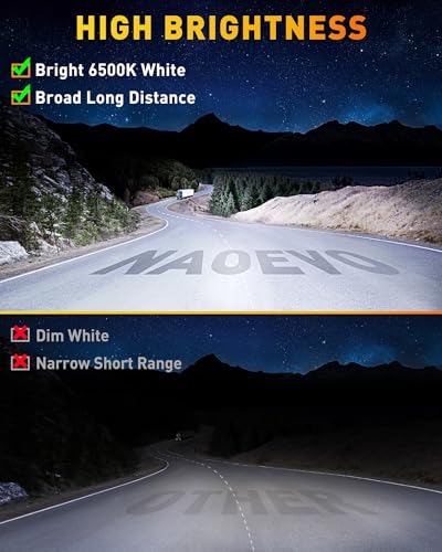 NAOEVO 7 Inch LED Light Bar, 720W 72,000LM Offroad Fog/Driving Lights LED Tractor Lights with Spot Flood Combo Beam, Waterproof LED Work Lights for Truck Boat ATV UTV, 6 Pcs (White) - size: 6 Pcs