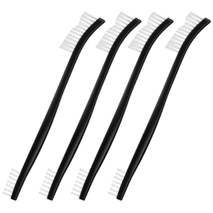 4 Pcs Small Cleaning Brushes, Nylon Bristles Small Detailing Crevice Brush, Mini Stiff Bristles Brushes for Detailed Cleaning of Jewelry, Cars, Kitchen, Spaces - color: Black