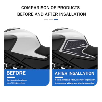 Side Fuel Tank Pad Protector Stickers Decal for CF-Moto 450NK nk450 450 NK CF450nk 2023-2025 Gas Knee Grip Traction Pad Tank Grips PVC Rubber Black 5 Pieces