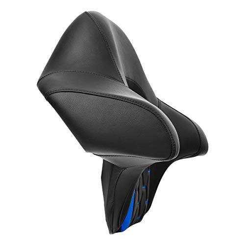 C.C. RIDER Wrap Around King Tour Trunk Backrest fit for Harley Touring Road King Street Glide Road Glide Electra Glide 2014-2024 - color: Passenger Backrest 23#Black+Blue