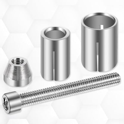 2 Pack Motorcycle Bar Ends Mounting Screw Set Universal 13mm-24mm Handlebar Expansion Screws for 7/8'' Handle Bar Grip End Caps Silder Handle Bars Plug Side Mirror Electric Dirt Bike Scooter Silver