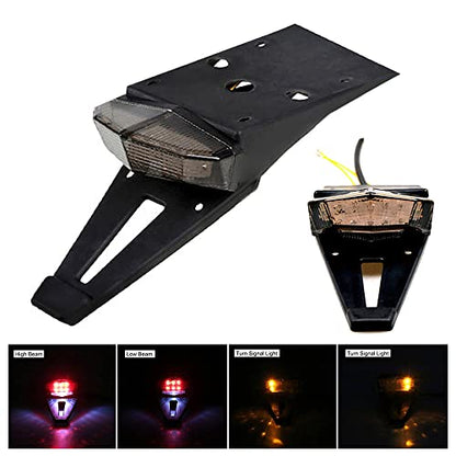 Rear Fender LED Brake Tail Light Turn Signals Running Lamps License Plate Light With 5 Wires for Custom Off-road Cross Dirt Bike Enduro Yamaha Suzuki DRZ Kawasaki Honda CRF - color: Smoke