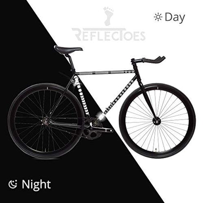 ReflecToes Reflective Stickers 3 Pack – High-Visibility Hexagon 720 Safety Decals for Bikes, Helmets, & Scooters – Ultra-Bright 720+ cd/lx/m² - Retroreflective Stickers for Nighttime Visibility - style: Hexagon 720