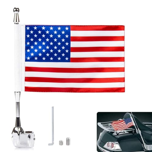 PSLER Motocycle Aluminum Rear Side Mount Luggage Rack Antenna Vertical Flag Pole for GL1800 Goldwing All Years (United States)