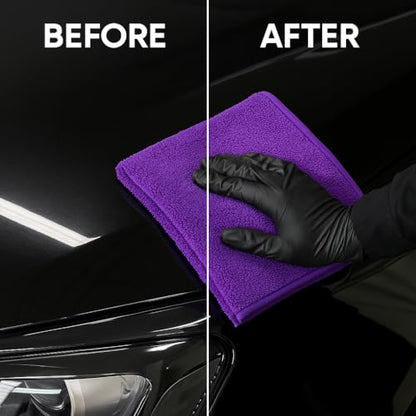 PAKS - 3 Pack Reusable Microfiber Towels - 16x24 Micro Fiber Towels Car Detailing - Plush Auto Cleaning Cloths - Dual-Sided Car Microfiber Towel - Lint & Streak-Free Wash Cloths - Cleaning Supplies - size: 16 x 24 Inch