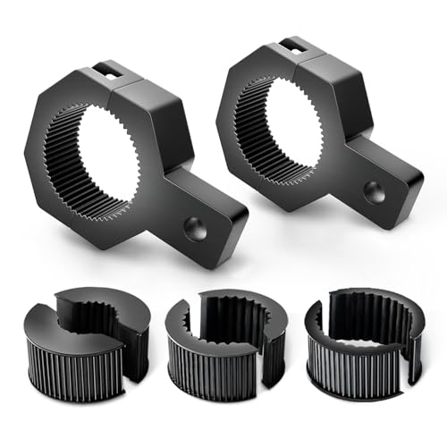 Nilight 90023B 2-Pack (Standard) Mounting Bracket Kit LED Off-Road Light Vertical Bar Tube Clamp Roof Roll Cage Holder,2 Years Warranty,Black - size: 2-Pack (Standard)