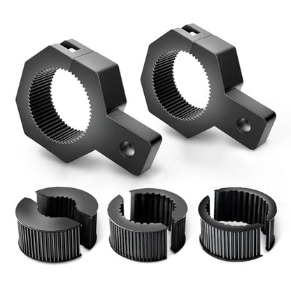 Nilight 90023B 2-Pack (Standard) Mounting Bracket Kit LED Off-Road Light Vertical Bar Tube Clamp Roof Roll Cage Holder,2 Years Warranty,Black - size: 2-Pack (Standard)