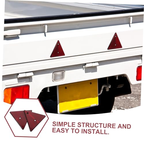 OUNONA 2pcs Reflective Triangle Warning Signs for Cars Roadside Safety Reflectors Enhanced Visibility Emergency Signs for Slow Moving Vehicles Sturdy and