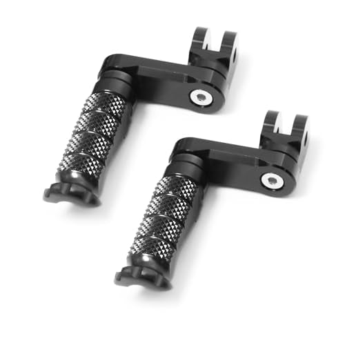 MCMOTOPARTS R-FIGHT Black Front Footpegs 1.5 inch Extended Foot Pegs Compatible with ER-6F 2006-2008 06 07 08 - color: Black, size: 1.5 inch Extension (40mm)