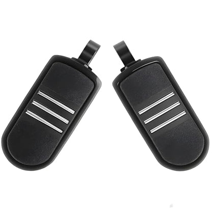 Adjustable Highway Pegs 1.25" 32mm Engine Guard Footpegs - Black Motorcycle Foot Rests with Anti-Slip Rubber Streamliner Style Compatible with Harley Touring Road King Street Glide Sportster Softail - color: Black#1