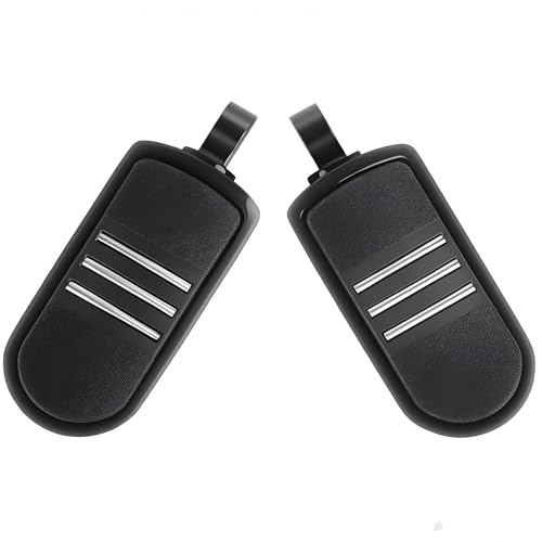 Adjustable Highway Pegs 1.25" 32mm Engine Guard Footpegs - Black Motorcycle Foot Rests with Anti-Slip Rubber Streamliner Style Compatible with Harley Touring Road King Street Glide Sportster Softail - color: Black#1