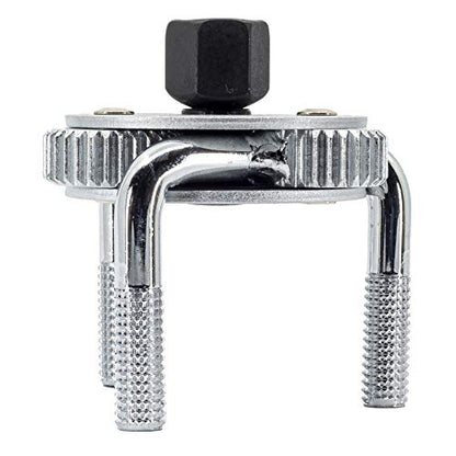 Genius Tools 3/8" Dr. Three-Legged Adjustable Metal Oil Filter Wrench 3" - 5" Filter Size Capacity - AT-B01