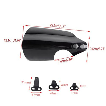 Club Style Handlebar Handguards Upgrade Bracket with Cutouts Compatible with Harley Turn Signals Touring Softail Sportster Dyna 2009+ 2025 - color: Black with Cutouts