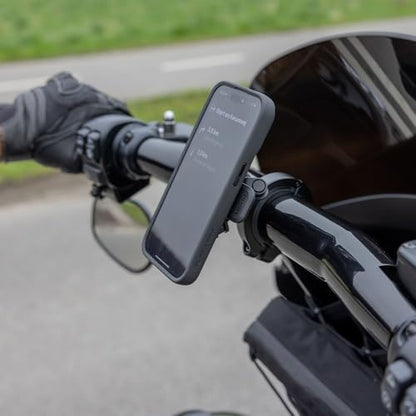 Quad Lock Motorcycle Handlebar Phone Mount PRO - Large with Vibration Dampener and MAG Phone Case for iPhone 17 Air - size: iPhone 17 Air