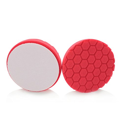 Chemical Guys BUFX_107_HEX6 Hex-Logic Ultra Light Finishing Pad, Red (6.5 Inch Fits 6 Inch Backing Plate), 1 Pad Included - size: 6.5 Inch Pad (1 Pack), style: Ultra Light Finishing Pad