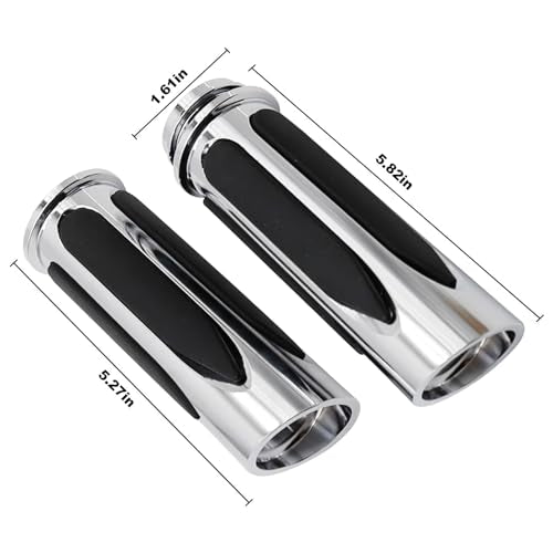 Electronic Throttle Control Grips, Replacement for Harley Davidson Touring, Softail, Dyna Models (Road Glide, Street Glide, Road King, Electra Glide, Fat Boy) - color: Silver