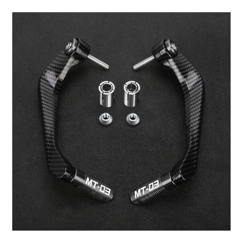 Motorcycle Handlebar Hand Guard Levers Motorcycle Handlebar Brake Clutch Lever Hand Guard Protector Handguard Kit for MT03 MT-03 MT 03 2015-2021 2022 2023 2024 - color: Gray With logo