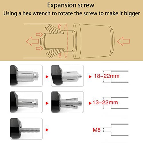 2pcs Motocycle Handlebar Grip Ends 7/8" 22mm for H-onda CBR60F CBR125R CBR150R CBR250R CBR400 NC23 NC29 CBR600 F2 F3 F4 F4i CBR600RR CBR900RR CBR954RR CBR1000RR (Black) - color: Grip End - Black