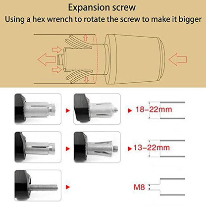 2pcs Motocycle Handlebar Grip Ends 7/8" 22mm for H-onda CBR60F CBR125R CBR150R CBR250R CBR400 NC23 NC29 CBR600 F2 F3 F4 F4i CBR600RR CBR900RR CBR954RR CBR1000RR (Black) - color: Grip End - Black