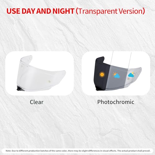 PSLER TT-Revo Visor - TT Revo Helmet Tinted Visor Face Shield Replacement for TT-Revo,Transparent - color: Transparent