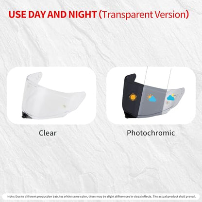 PSLER TT-Revo Visor - TT Revo Helmet Tinted Visor Face Shield Replacement for TT-Revo,Transparent - color: Transparent