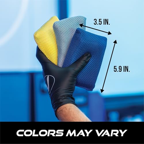 VIKING Mesh Bug Sponge, Car Wash Sponge for Cleaning Bugs and Tar, Royal Blue, 4 inch by 6 inch, 6 Pack - size: 6 Pack, style: 6 Pack