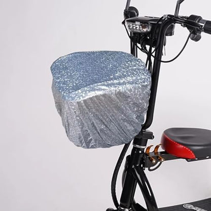 2 Pack Bike Basket Rain Cover Lightweight Waterproof Liner Wrap Case for Bike Front Rear Baskets Rack Trunk Bag Electric Scooter Handlebar Cargo Grocery Storage Carrier Motorcycle Ebike