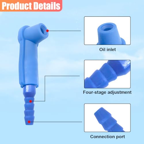 ZIMISI 4PCS Brake Bleeder Kit, Car Oil Pumping Pipe Nipple Connector Quick Exchange Tool, Brake Fluid Bleeder Bleeding Connector Adapter, Vehicle Brake System Bleeding Tools (Blue) - color: Blue