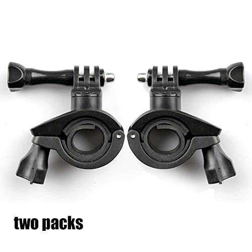 2 Pcs 360 Degree Rotation GoPro Bike Mount Handlebar Mounts Rotation Mounts for Gopro Hero 8 7 6 5 4 SJCAM Camera Accessories(Black)