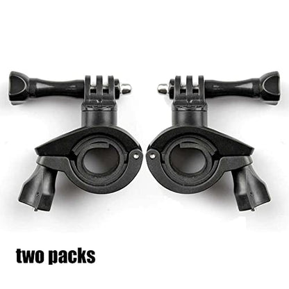 2 Pcs 360 Degree Rotation GoPro Bike Mount Handlebar Mounts Rotation Mounts for Gopro Hero 8 7 6 5 4 SJCAM Camera Accessories(Black)