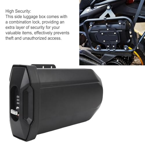 3.8L Motorcycle Side Tool Box, Combination Lock, High Capacity for R1300GS, R1200GS, R1250GS with Mounting Bracket, Rear Seat Luggage Box