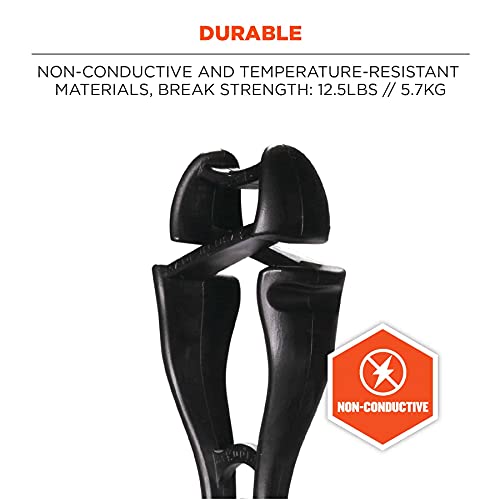 Ergodyne Squids 3420 Swiveling Glove Clip Holder with Dual Clips - color: Black - Single, size: 1 Count (Pack of 2)