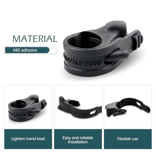 2 PCS Motorcycle Cruise Control Grip, Throttle Modification Assist Grip for Precision Labor Saving Control, Handlebar Rocker Rest, Universal Rocker Stopper for Most Motorcycles (Black)