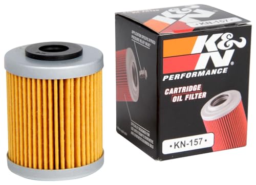 K&N Motorcycle Oil Filter: High Performance, Premium, Designed to be used with Synthetic or Conventional Oils: Fits Select KTM, Polaris Vehicles, KN-157