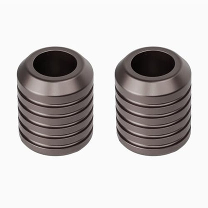 Advanblack CNC Aluminum Motorcycle Frame Sliders–Crash Bar Slider for Harley 1-1/4” Flat Out & Highway Crash Bars/Saddlebag Guards–Red, Gold, Black, Silver–Bolt-On Pair with Screws (Bronze CNC) - color: Bronze CNC
