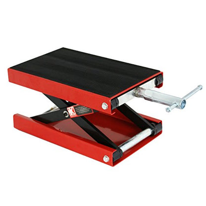 Motorcycle Lift 1100 LB Capacity Wide Deck Motorcycle Center Scissor Lift Jack Hoist Stand for Street Bikes Cruisers Touring Motorcycles Scooter ATVs
