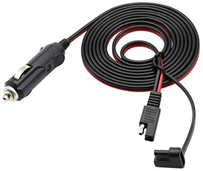 SAE to Cigarette Lighter Cable,16AWG 12V Cigarette Lighter Male Plug to SAE 2 Pin Quick Release Disconnect Connector Plug Adapter Extension Charging Cable with Fuse(2.4m/7.8ft-M) - color: 2.4m-Male