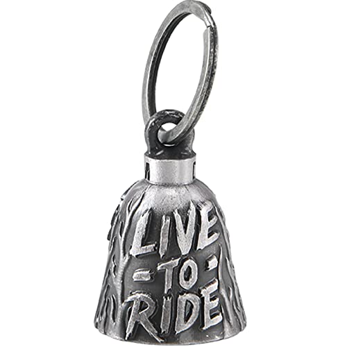 Dream Apparel Motorcycle Bell Guardian Angel Drive Away Gremlin, Biker Bell for Men Women Rider Riding, Good Luck Gift - color: Eagle & Live to Ride